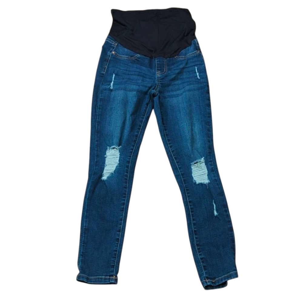 Celebrity Pink Distressed Maternity Skinny Jeans Size Small